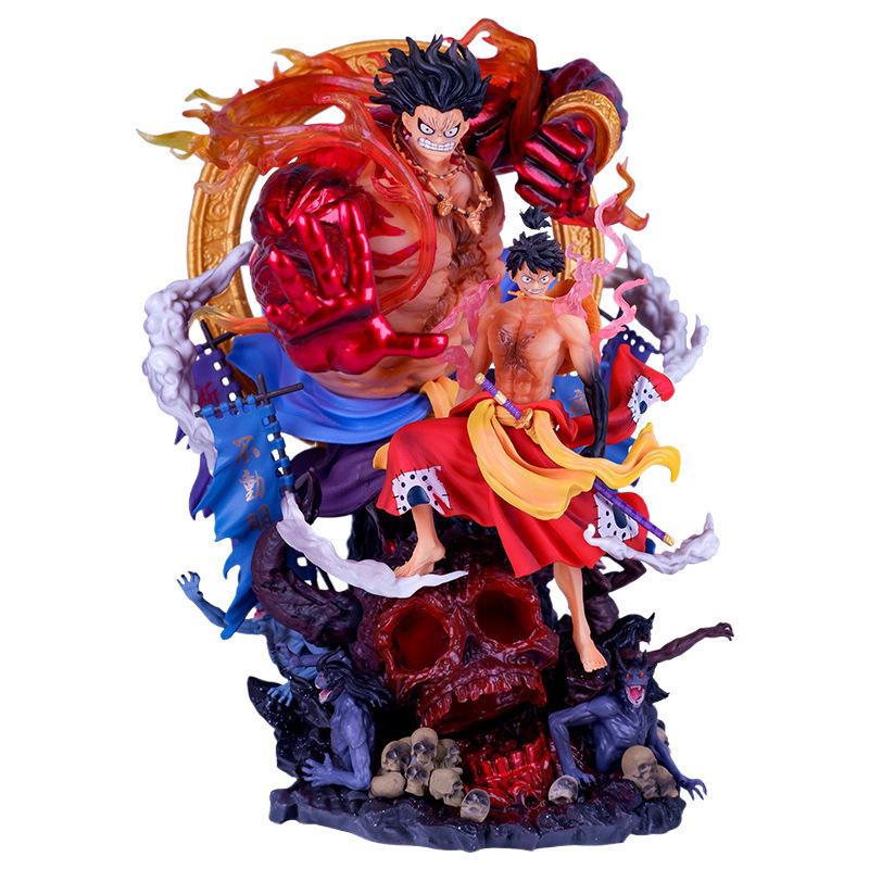 One Piece Wano Series Luffy Wind Phantom Demon God Fudo Myo-o Statue Model Toy
