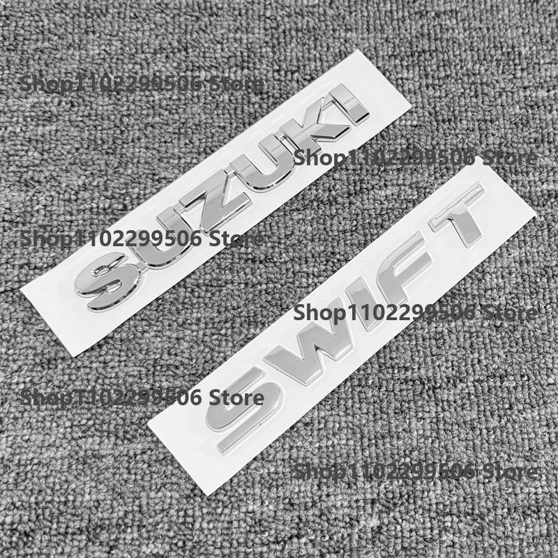 ABS Car Rear Trunk Emblem black Chrome Badge Sticker For For Suzuki Swift Letter Logo Decor