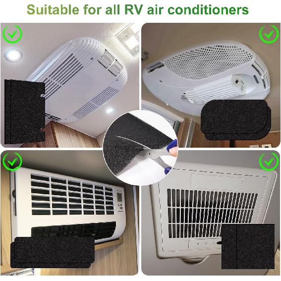 SUNCARACCL RV AC Filters Replacement, 16 X 40 X 1/4 Inch RV Air Conditioner Filters, Can Cut To Fit Air Filter For Motorhome Travel,Travel Trailers,