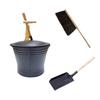 Fireplace Shovel & Ash Bucket 3-Piece Set