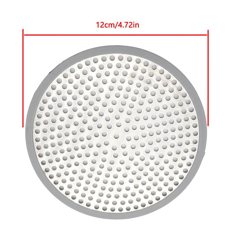 Shower Trap, Shower Trap, Stainless Steel Bath Sink Filter Cover, Silicone Ring, Hair Filter Blocking Net