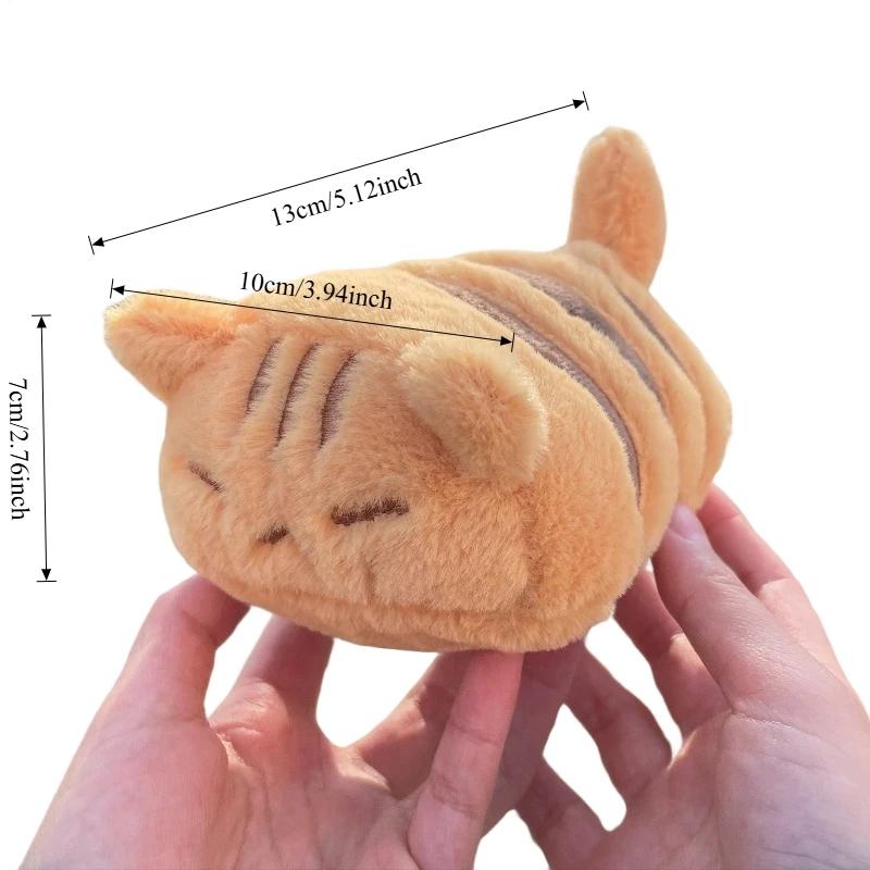 Süßes Orangefarbenes Katzen-Stofftier Kawaii Flauschiges Kätzchen Stofftier Heimdekoration Weiche Katze Kuscheltier Spielzeug Für Jungen Mädchen Geburtstagsgeschenk