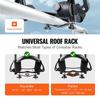 Kayak Roof Rack 2 Pairs J-Bar, Soft Roof Rack Quick Folding, Top Mount Tie Down, Carrier for Kayak, Surf Board, Canoe, SUP, Ski Board, Mount On Car,