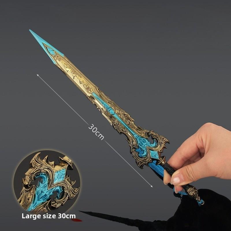 30cm/11.8in Investitura Zeilor Sabie Armă Model Metalic Anime Cosplay Periferice Colecționabile Afișaj de Birou Jucării de Exterior