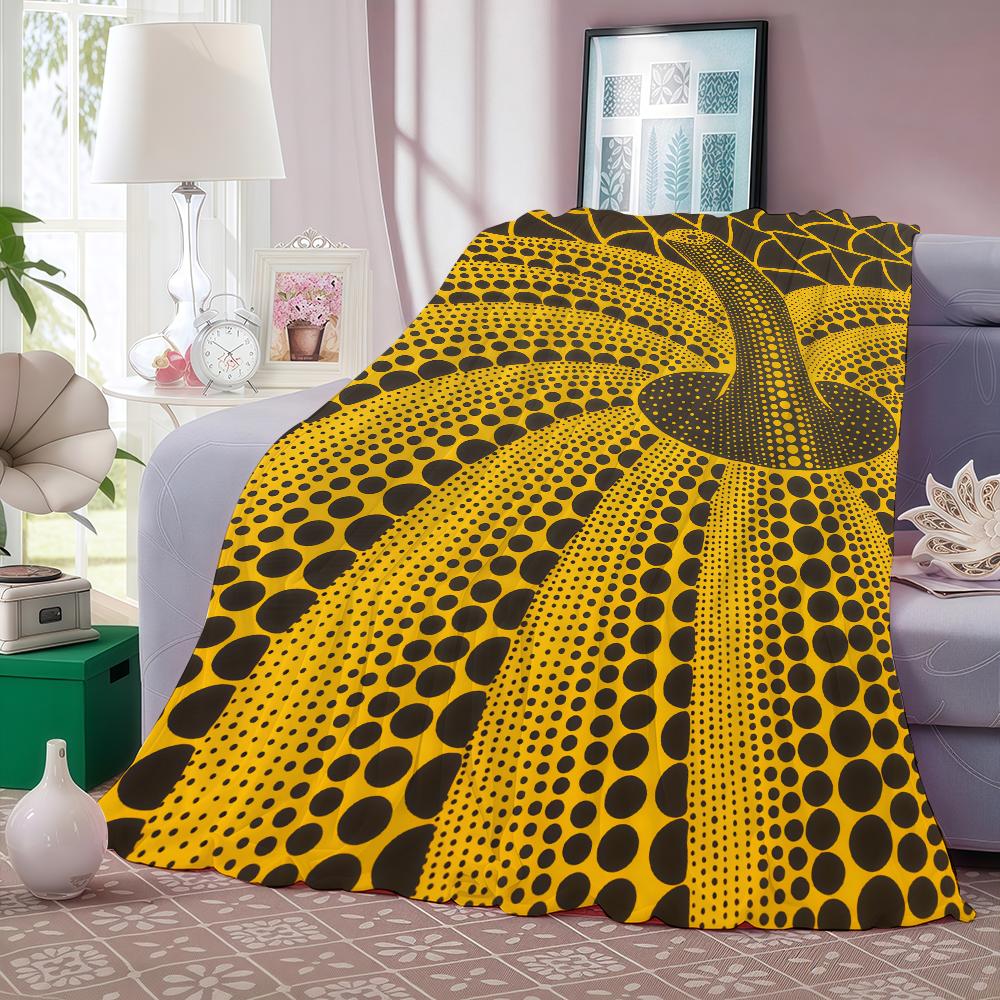 Polka Dot Künstlerin Yayoi Kusama Decke für Sofa Büro Bett Flugzeug Reise Schlafen Lesen Entspannen Camping Weich und Warm