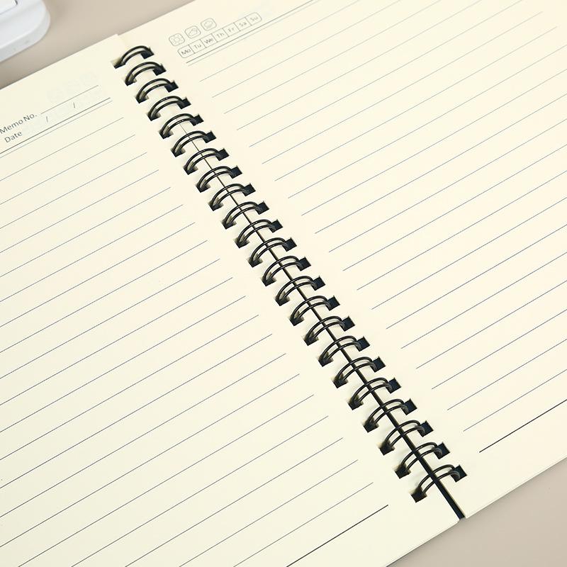 A5 Color Spiral Notebook with Custom Printable Logo and Creative Sticky Notes Planner