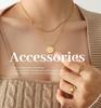 Versatile European American Temperament Hoodie Necklace: English Letter Pendant Double-Layer Gold-Plated Titanium Steel Chain.