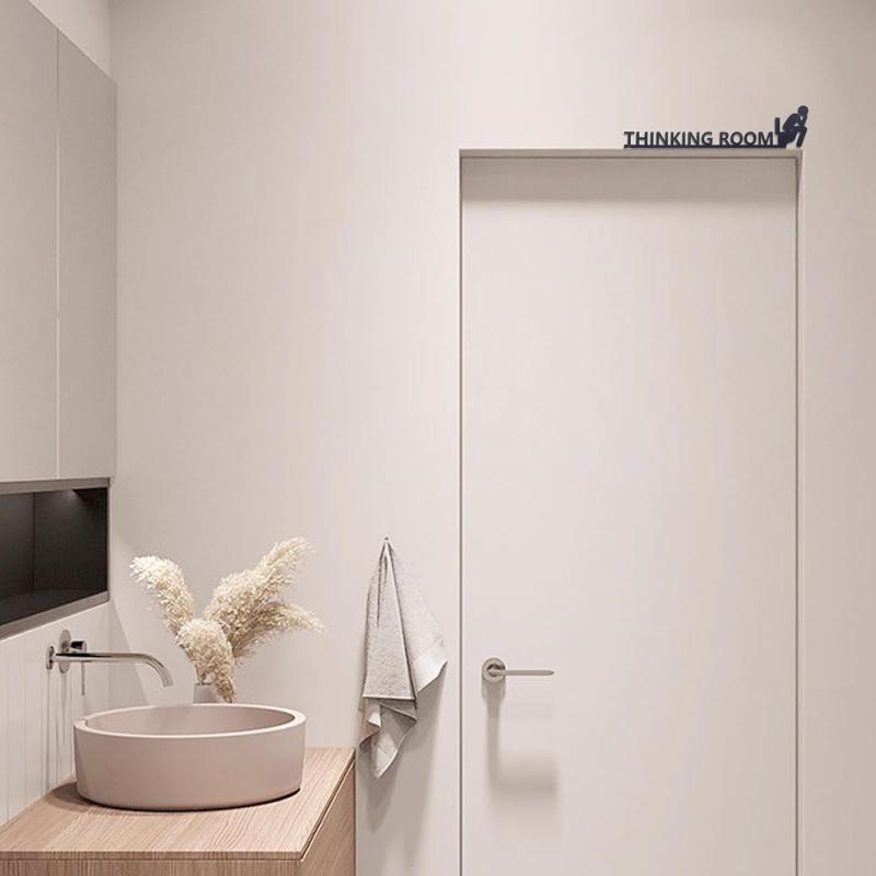 Fun Toilet Door Sign Metal Fun Bathroom Decoration Family Black Toilet Sign Fun Door Top Decoration Interesting Bathroom Sign Ho