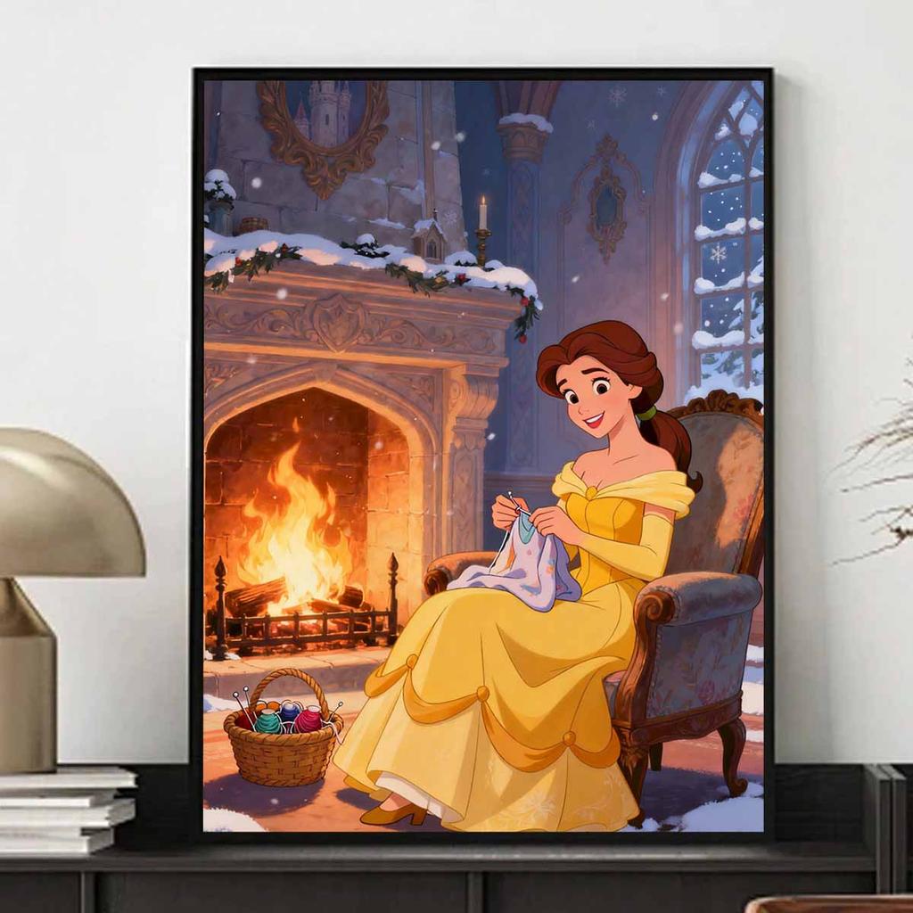 Disney Diamond Painting DIY Cozy Winter Scene Diamond Art Painting Set for Home Office Decoration Handmade Gifts
