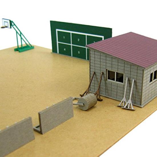 Sankei Nostalgic Diorama Series Schoolyard Equipment Paper Craft 1/150 MP03-105