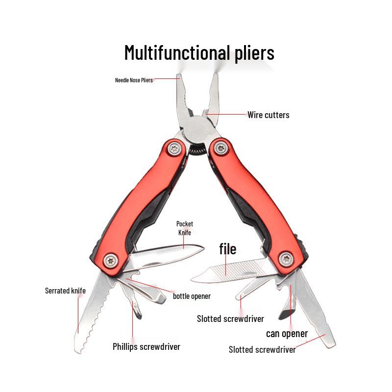 Multifunctional Mini Folding Pliers - Compact, Colorful, Reversible Hand Tool