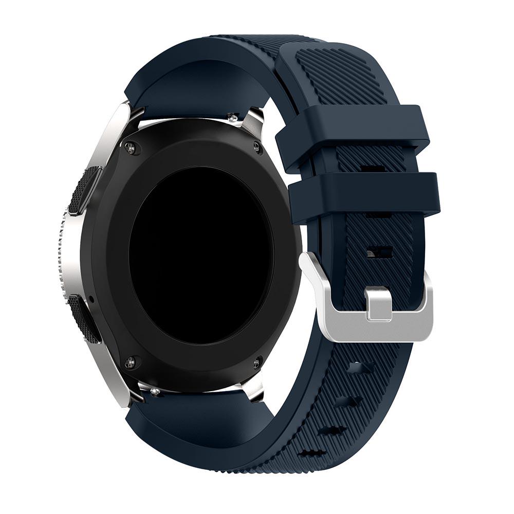 Twill Texture Silicone Watch Strap Adjustable Wrist Band Replacement for Samsung Galaxy Watch 46mm