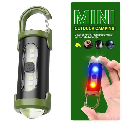 Rechargeable Keychain Camping Tent Lamp Multifunction COB Work Light Outdoor Emergency Torch Light for Walking Searching Hiking