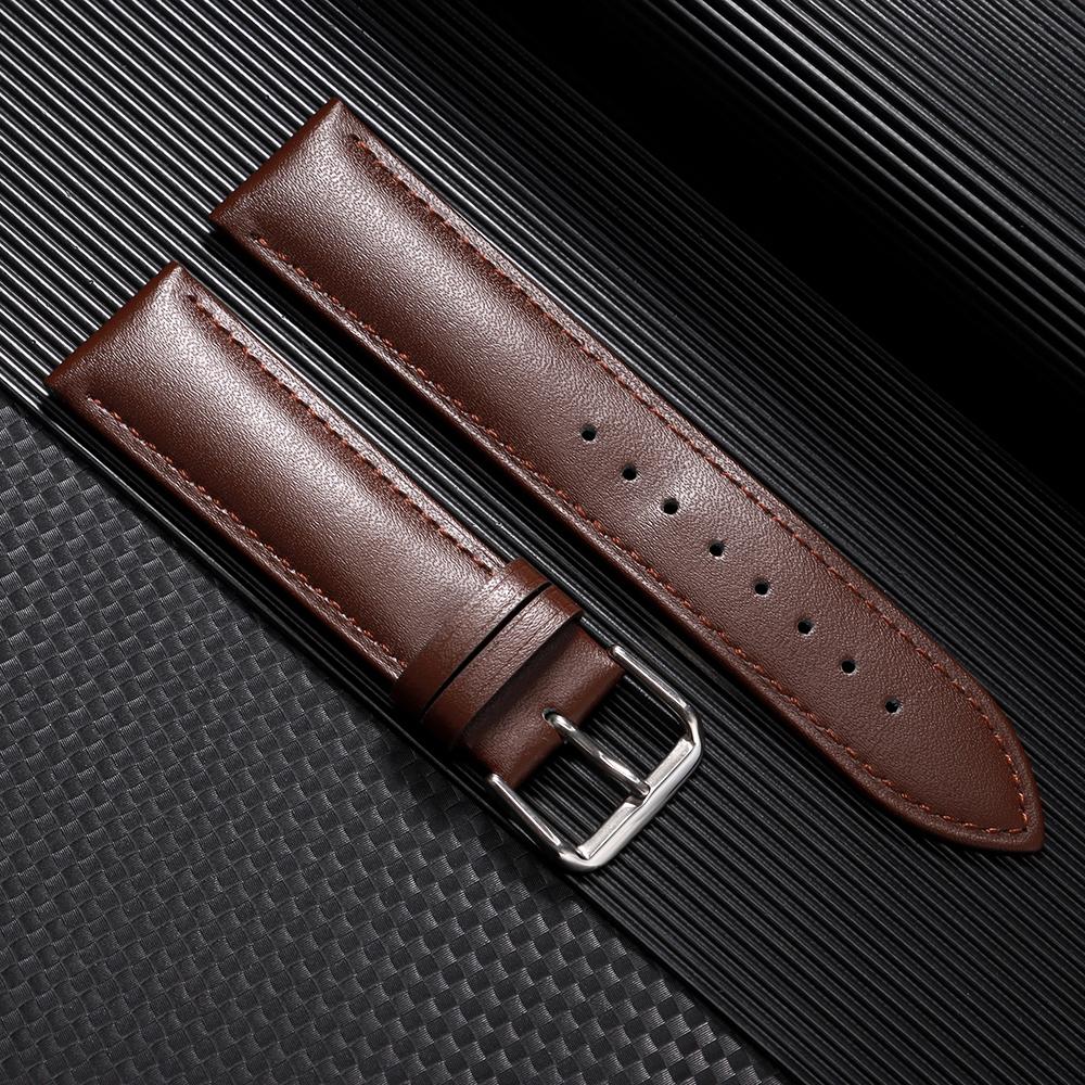 Genuine Leather Watchband Calfskin Replace Wristwatch Straps 12/14/16/18/20/22/24mm Watch Accessories Men Women Soft Watch Band