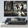 2D Industrial Boxing Gym Tapestry with Punching Bags Wall Hanging