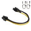 5pcs 6pin Female to 8pin Female (6pin 2pin) Power Cable Graphics Card Adapter Cable Cord