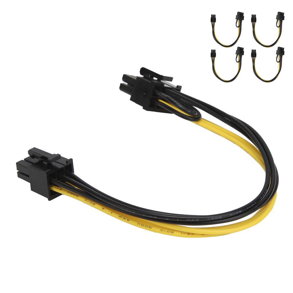 5pcs 6pin Female to 8pin Female (6pin 2pin) Power Cable Graphics Card Adapter Cable Cord