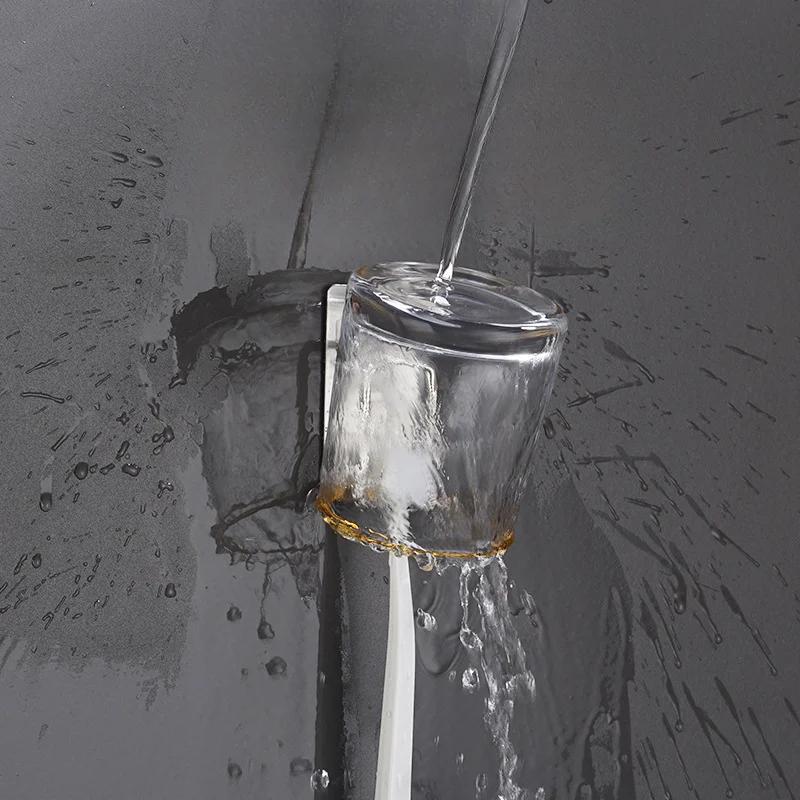 304 Stainless Steel Electric Toothbrush Holder Self-adhesive Waterproof Wall Mount Toothbrush Holder Bathroom Storage Ho