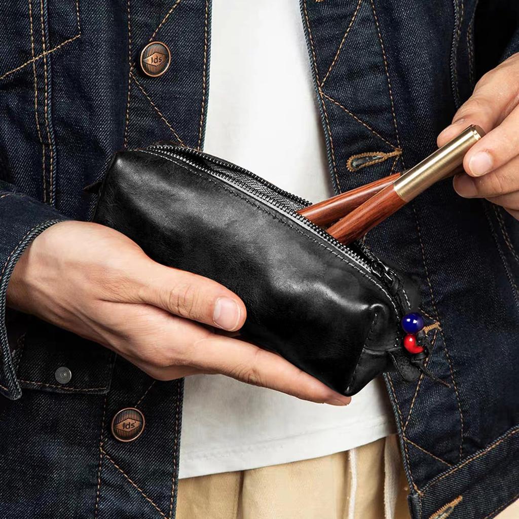 Leather pencil case for crafted from premium genuine stylish and large perfect as a gift for both men and Also includes sunglasses Versatile and