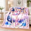 Sailor Moon Flannel Throw Blanket Soft Warm Cozy For Sofa Bed Indoor Home Bedroom Use