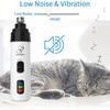 Dog Nail Grinders Bass Low Vibration USB Rechargeable Electric Clippers Cat Paws
