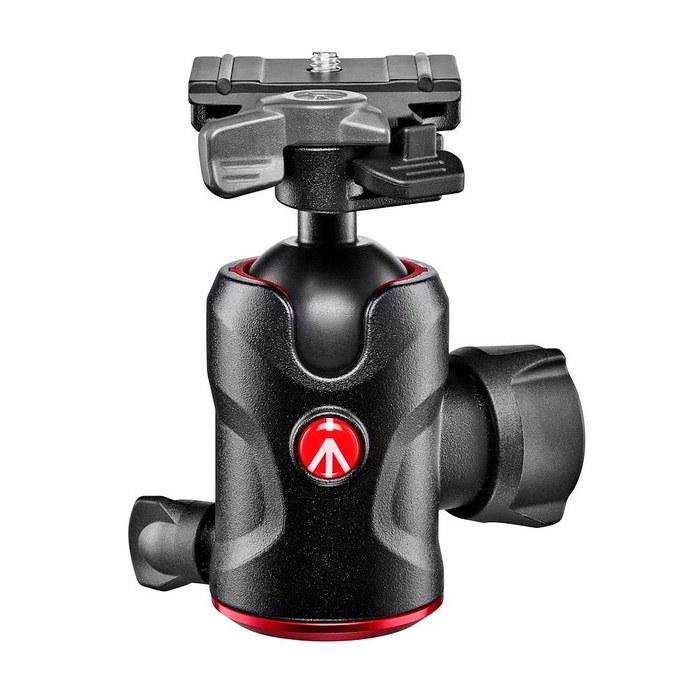 Manfrotto MH496-BH Center Ball Head with 200PL-PRO Plate, 12kg Capacity, Black/White