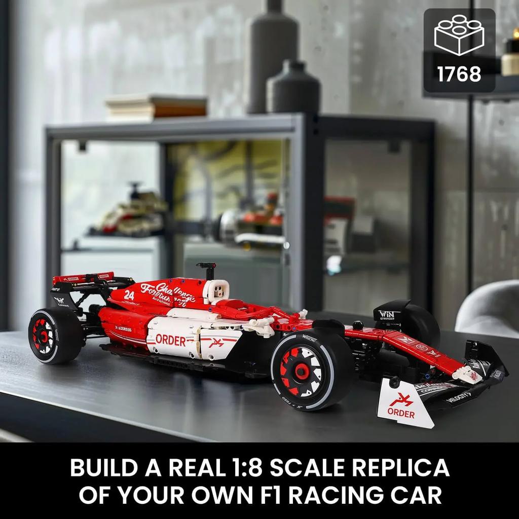 ToylinX 1:8 F1 Race Cars 1770PCS Building Sets MOC Building Blocks Car Cool Collectible Model Car Kits Toy Festive Gift Giving
