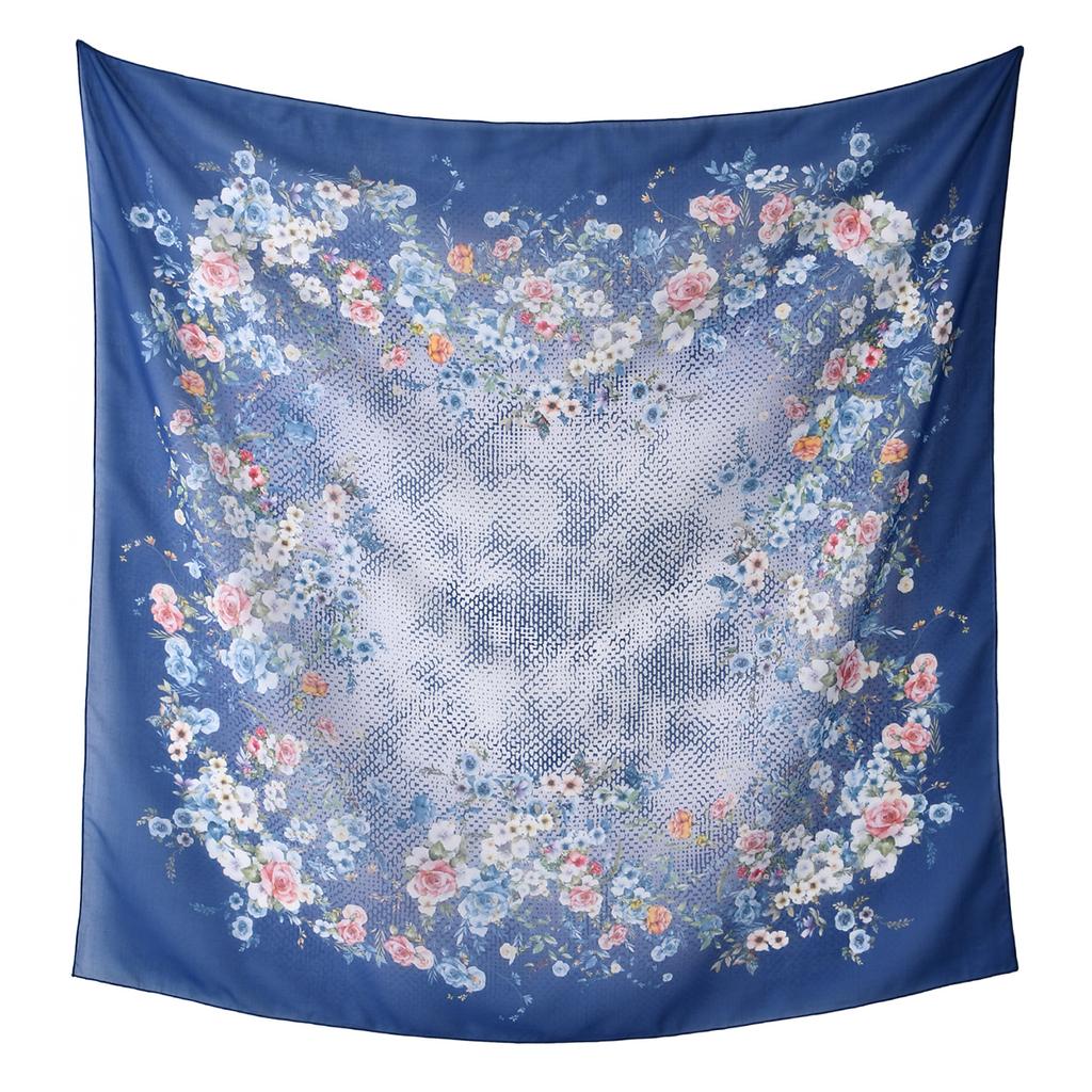 Newest Style Women Scarf Square Tencel Printed Handkerchief Fashion Temperament Beach Sunscreen Shawl