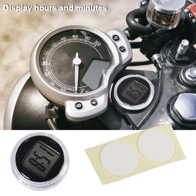 New Mini Precision Motorcycle Clock Watch Waterproof Adhesive Digital Clock With Stopwatch For Motorcycle Various Car Models