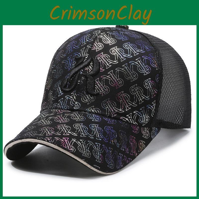 Letter R Embroidered Baseball Hat Stylish Sun Protection Peaked Cap Gift Fashion