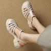 Elegante Damen Sandalen Sommer Schuhe 2024 Bequem Geschlossene Zehen Niedrige Absätze Flip Flops Damen Party Strand Schuhe Große Größe Lässig