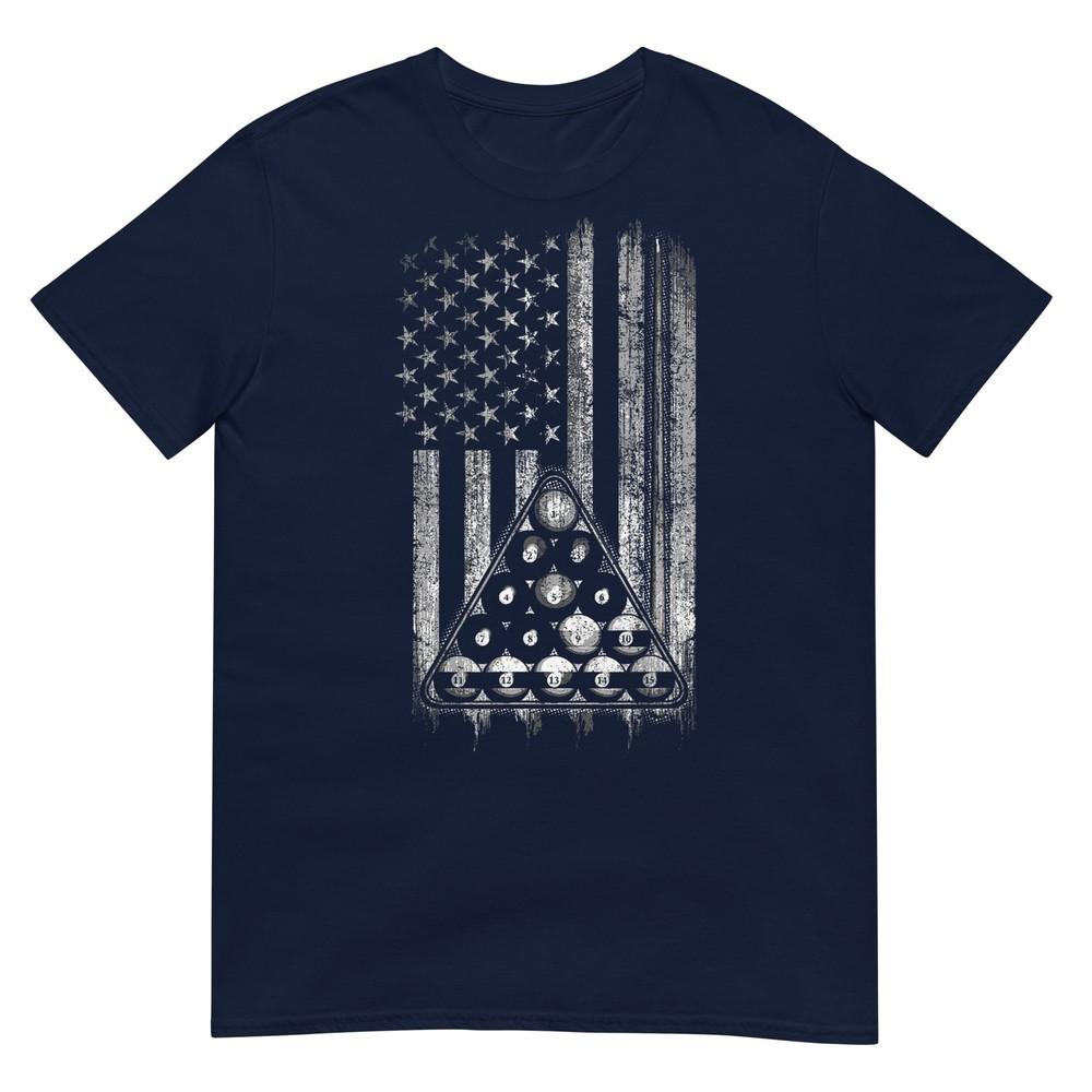 Pool Player TShirt American Flag TShirt S