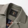 MONTAGUT Herren Britischer Stil Lässiger Revers Trenchcoat