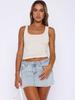 Y2k Sexy Crop Top With High Elastic Polyester For Streetwear Girls