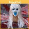 Female Ghost Latex Cosplay Mask With White Hair For Haunted House Decorations