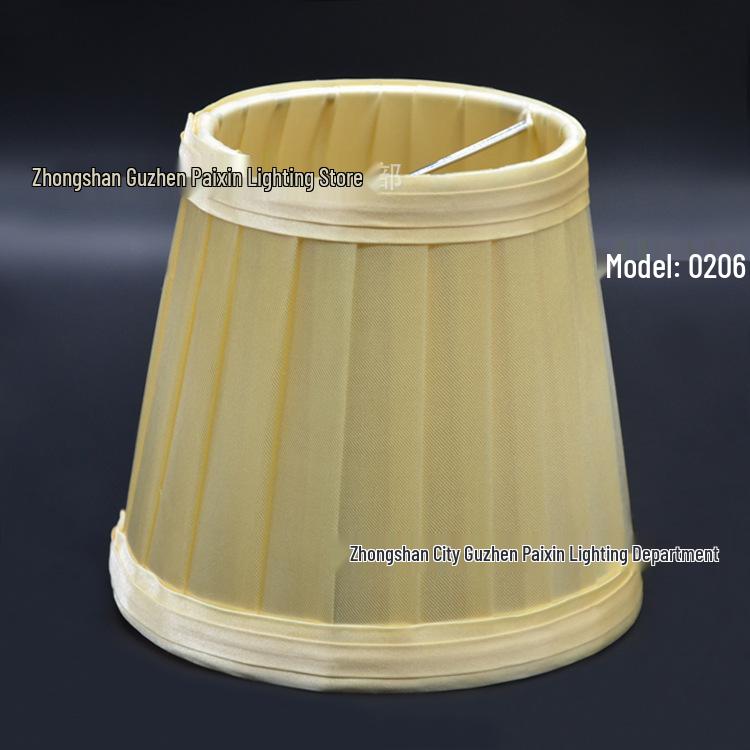 European Style Handmade Pleated Fabric Lampshade for Pendant and Wall Lamps