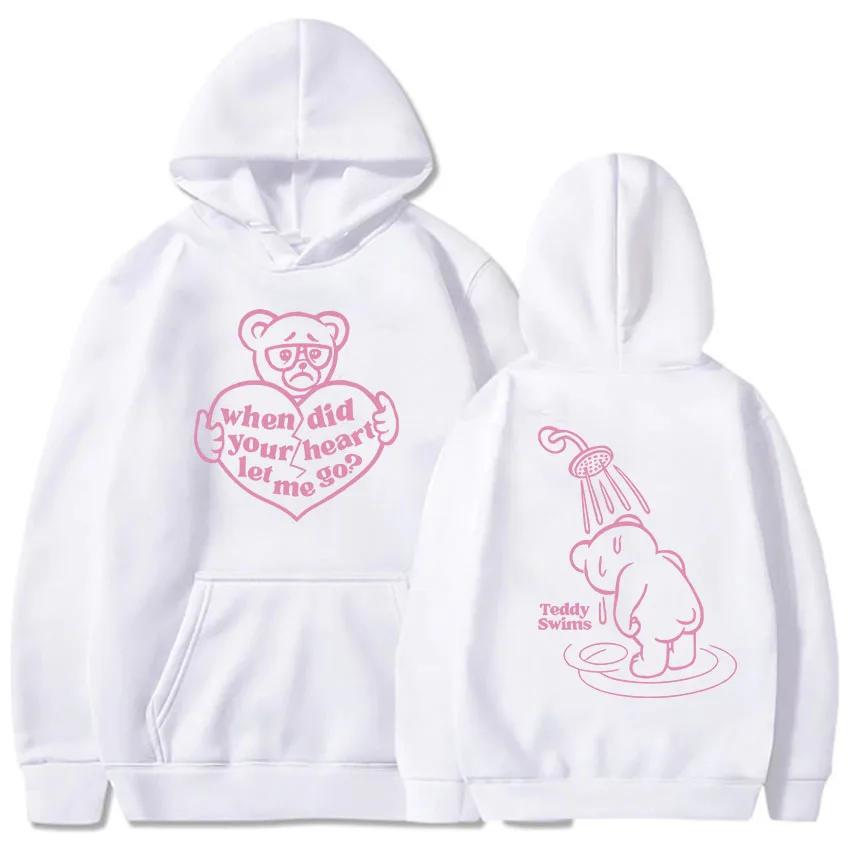 When Did Your Heart Let Me Go Hoodies Teddy-Swims Rapper Graphic Sweatshirts Streetwear Men Long Sleeve Hooded