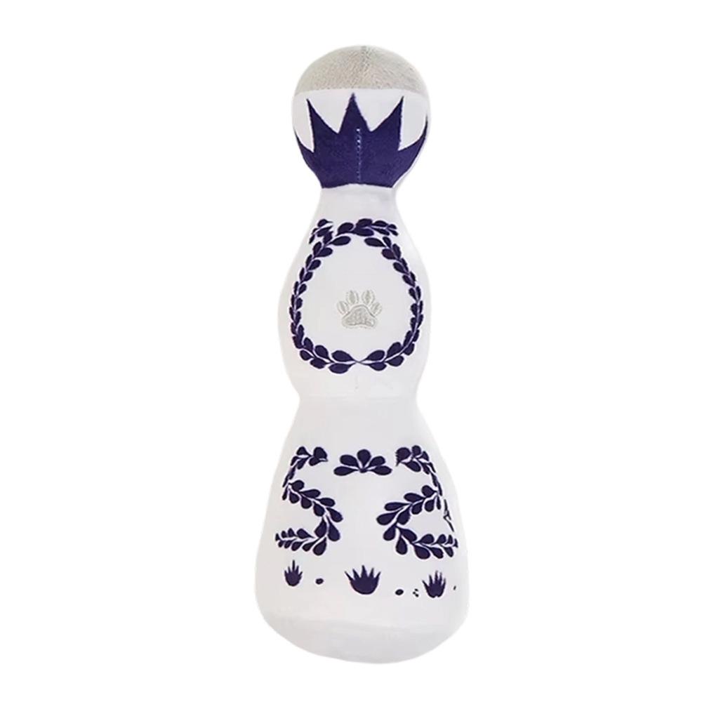 

26cm Portable Bottle Shape Dogs Toy Tooth Cleaning Sounding Doll Pet Companion Toy Cartoon Interactive Squeaky Toy синий