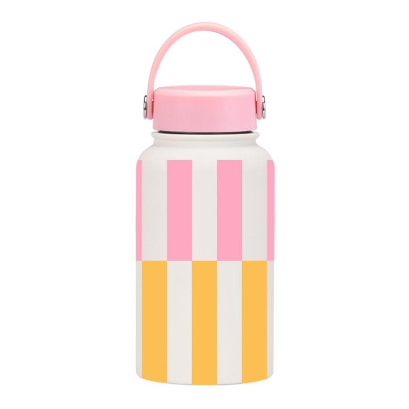 650Ml Thermos Cup Wide Mouth Portable Vacuum Children'S Student Sports Kettle Outdoor Printing Water Cup