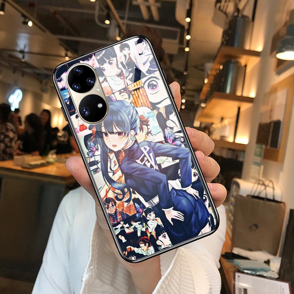 Kamado Nezuko Kimetsu No Yaiba Demon Slayer TPU Soft Tempered Glass Phone Case Casev For Huawei P40 Pro lite 5G P30 P Smart Z 20