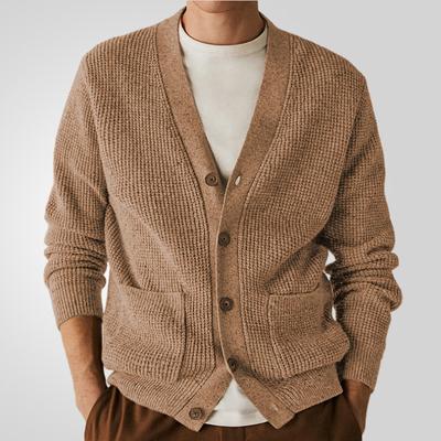 Men's Cardigan Sweaters Button Down Lightweight Casual V Neck Long Sleeve Sweater Jacket for Male Fall Winter Open Front Knitted Outwear With Pockets