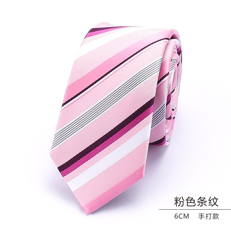 

Men S And Women S Korean Version 6Cm Fashion Casual Professional Striped Hand-Made Thin Tie Groom Best Man Wedding Banquet Tie