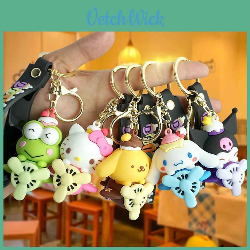 Cute Sanrio Plane Keychain Charming Cartoon Accessory For Keyring And Bag Decoration