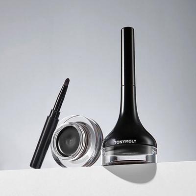 White Gel Eyeliner Long Brush No. 3 Pearl Brown 4g 1ea, No. 3 Pearl Brown