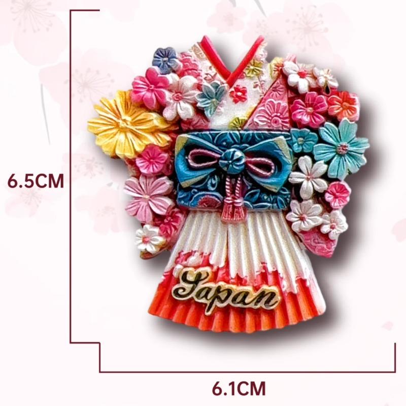 Japan Refrigerator Stickers Tokyo Travel Souvenirs Sakura Kimono Hokkaido Fridge Magnets Home Decoration Wedding Gifts
