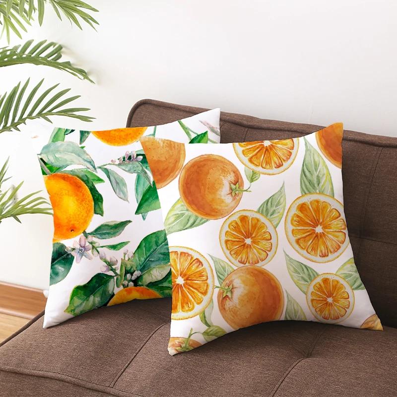 Summer Fruit Cushion Cover Lemon Orange Watermelon Decorative Pillow  Sofa  Home Decor