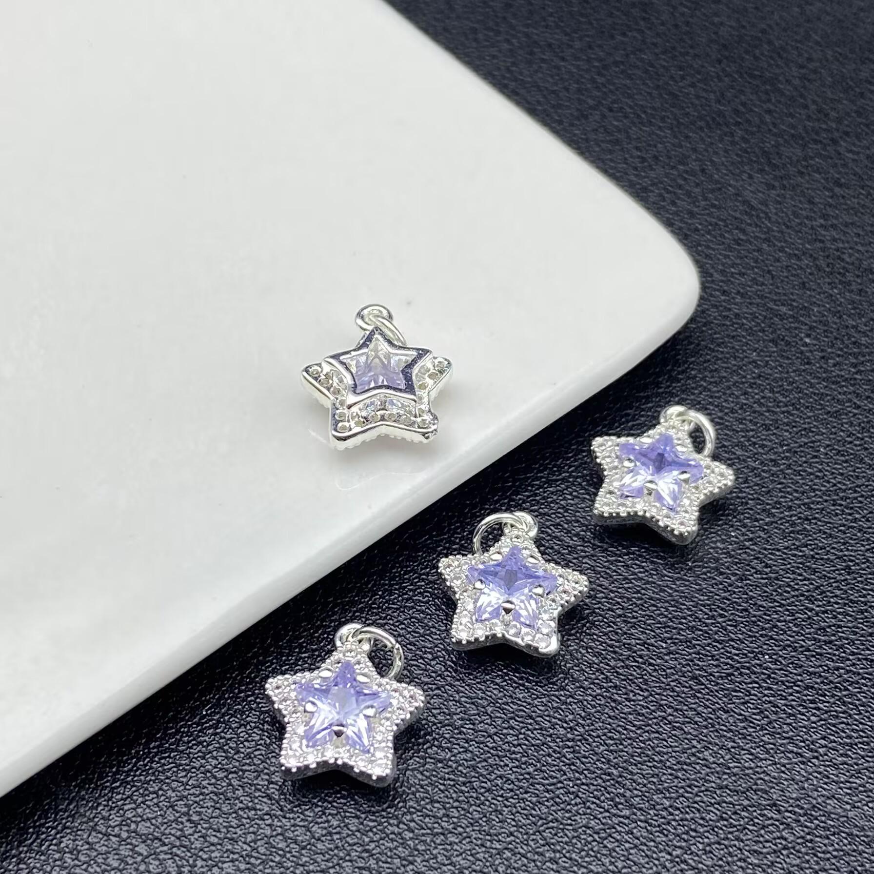 

Кулон «Маленькая бриллиантовая звезда» с высокой цветостойкостью - DIY аксессуар для бисероплетения для изготовления кристальных украшений