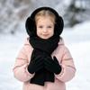 Windproof Kids Earmuffs Scarf Set Cold-proof Knit Scarf Gloves Set Winter Accessories Set  Winter