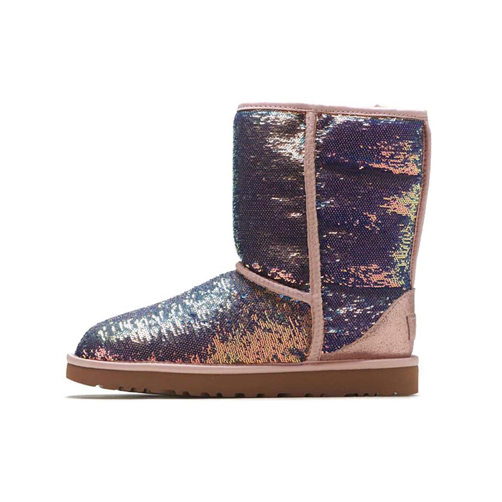 UGG Classic Short Cosmos Sequin Rose Gold Women's 1103796-QRT