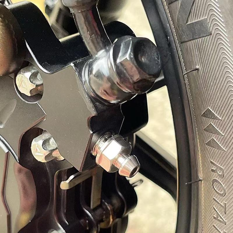 Universal CNC M10x18 Pitch 1.0/1.25mm Motorcycle Brake Calipers Bleed Screw Nipple Oil Hose Oil Drain Nozzle Bolt With Dust Cap